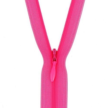 Mercerie - Fermeture éclair invisible fushia