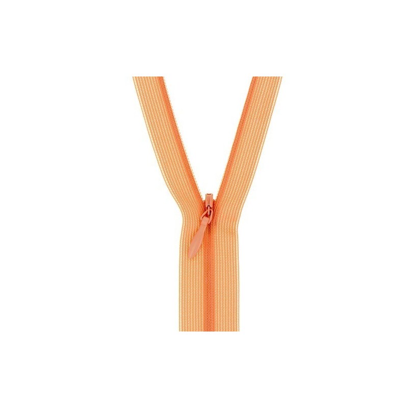 Mercerie - Fermeture éclair invisible corail