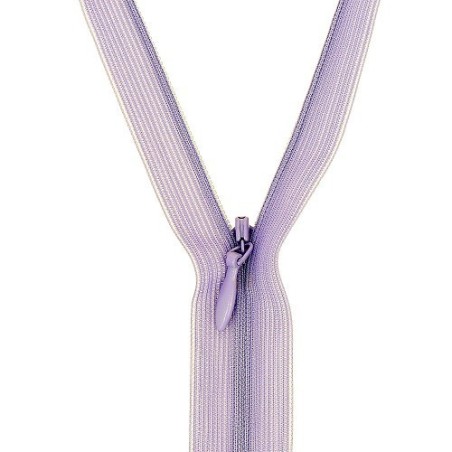 Mercerie - Fermeture éclair invisible parme