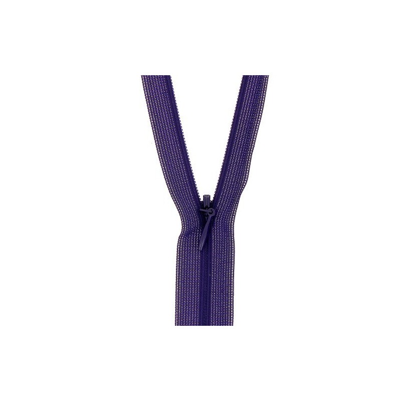 Mercerie - Fermeture éclair invisible violet