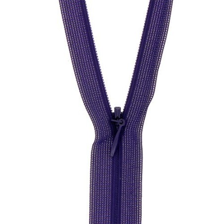 Mercerie - Fermeture éclair invisible violet
