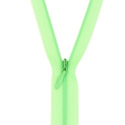 Mercerie - Fermeture éclair invisible vert pâle
