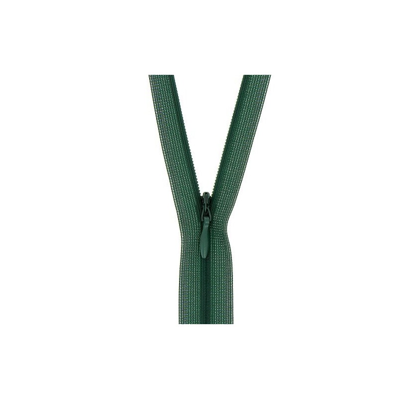 Mercerie - Fermeture éclair invisible vert sapin