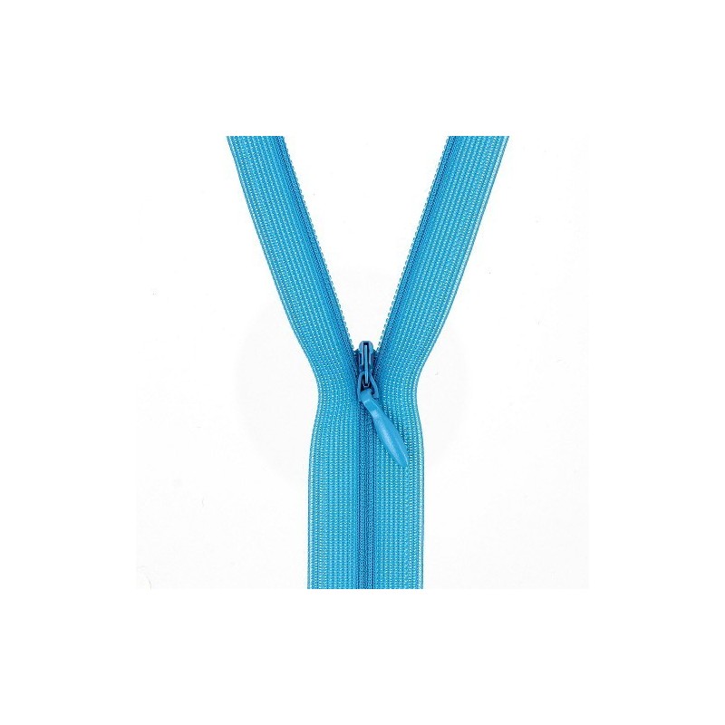 Mercerie - Fermeture éclair invisible bleue