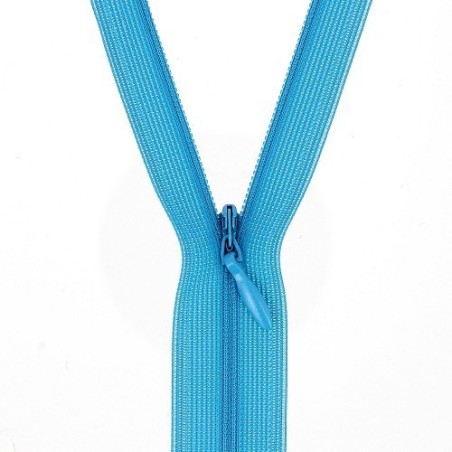 Mercerie - Fermeture éclair invisible bleue