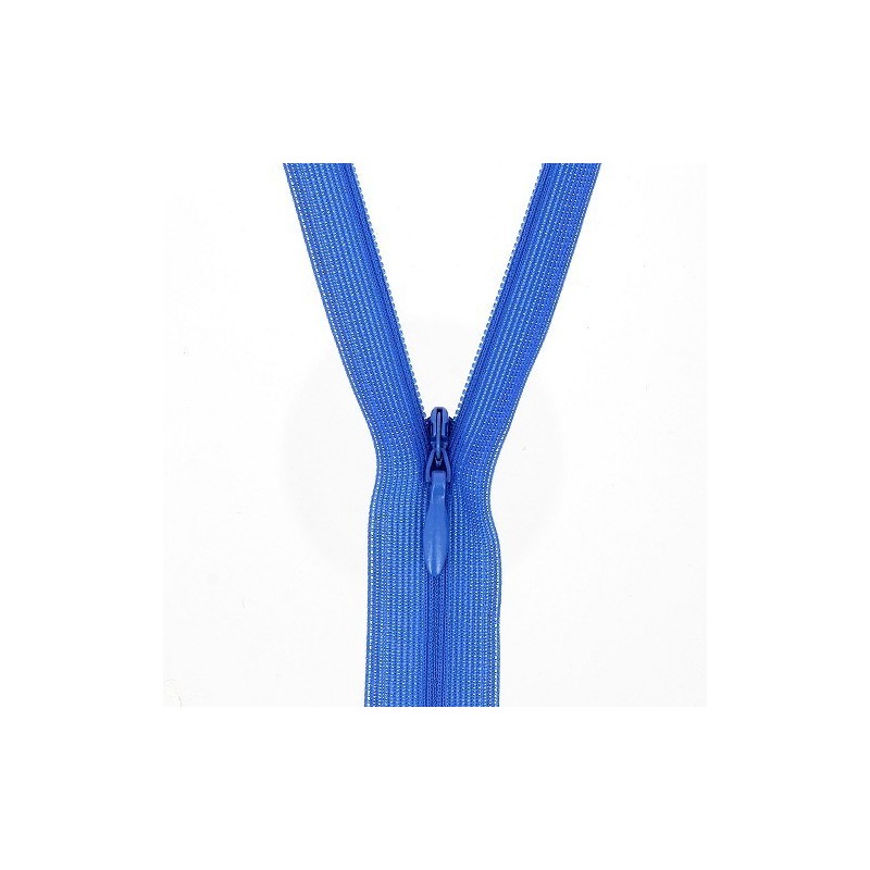 Mercerie - Fermeture éclair invisible bleu roi