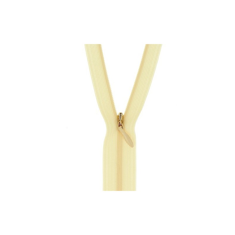 Mercerie - Fermeture éclair invisible beige claire