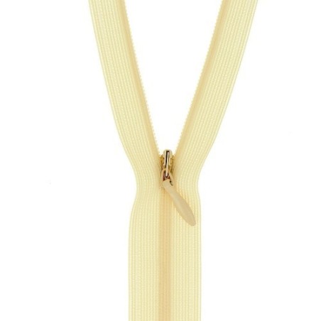 Mercerie - Fermeture éclair invisible beige claire