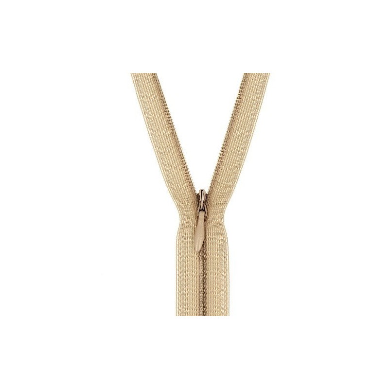 Mercerie - Fermeture éclair invisible beige
