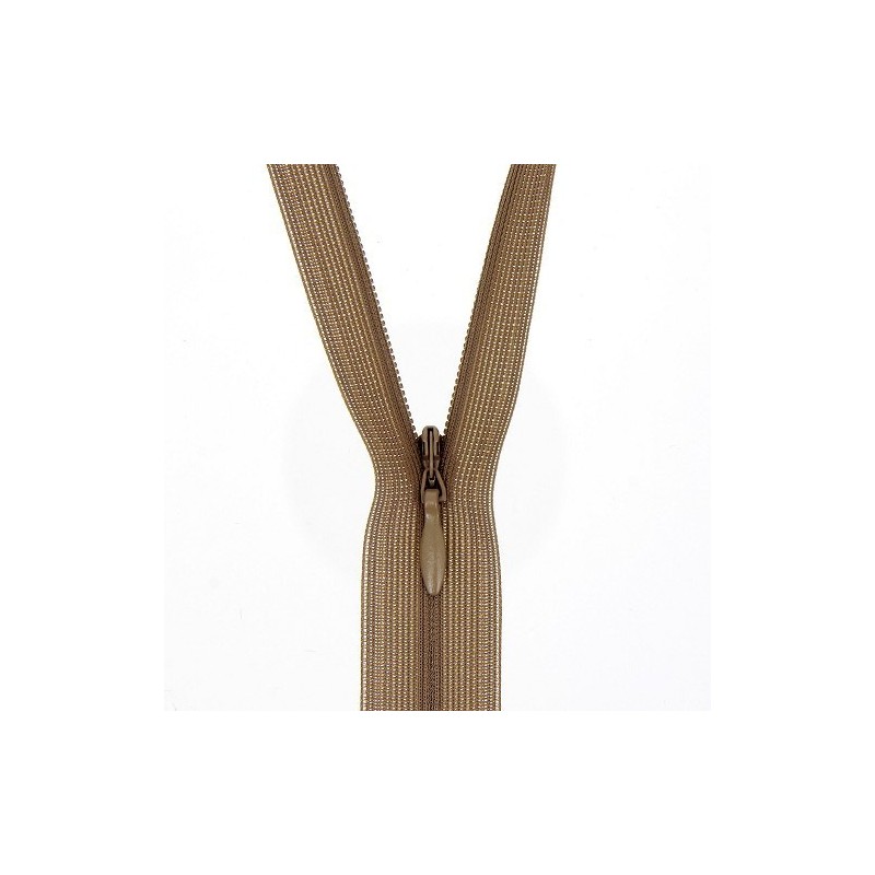 Mercerie - Fermeture éclair invisible marron
