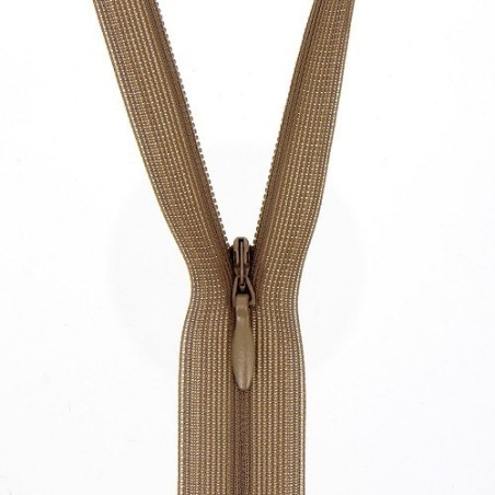Mercerie - Fermeture éclair invisible marron