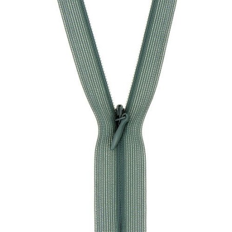 Mercerie - Fermeture éclair invisible gris vert