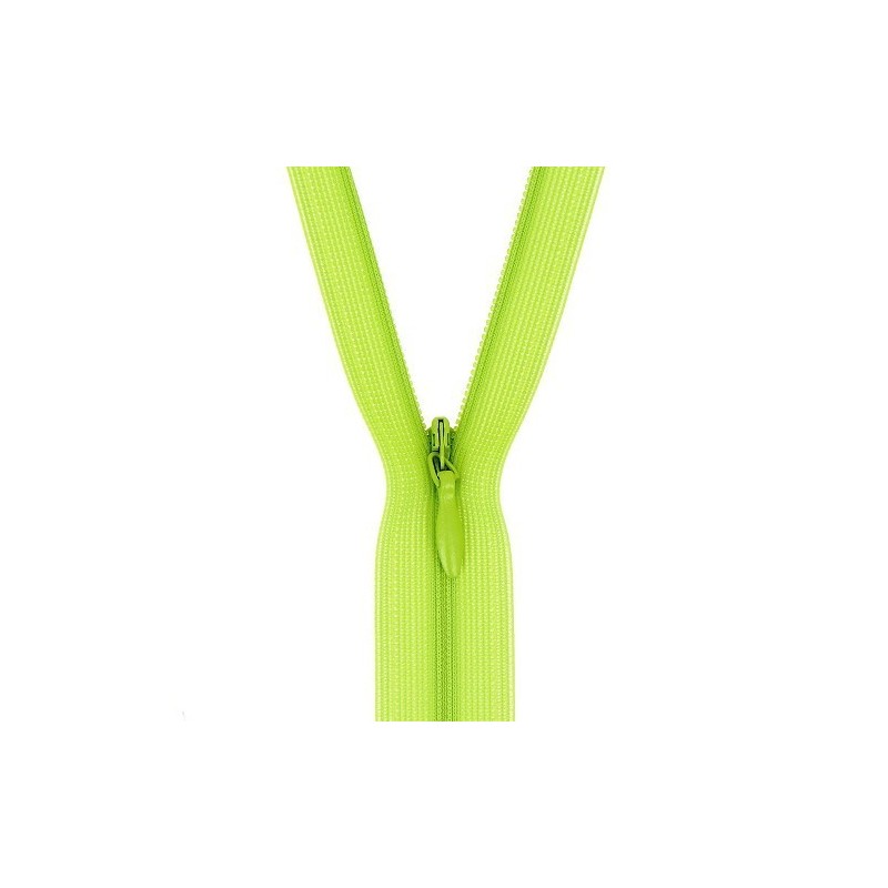Mercerie - Fermeture éclair invisible vert pomme
