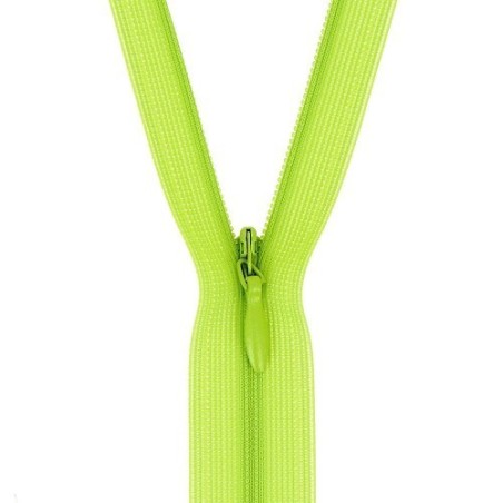 Mercerie - Fermeture éclair invisible vert pomme