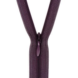 Mercerie - Fermeture éclair invisible violet foncé