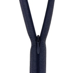 Mercerie - Fermeture éclair invisible bleue marine