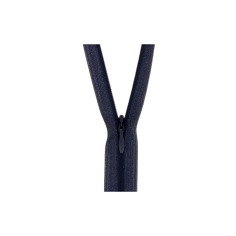 Mercerie - Fermeture éclair invisible bleue marine