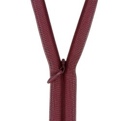 Mercerie - Fermeture éclair invisible bordeaux