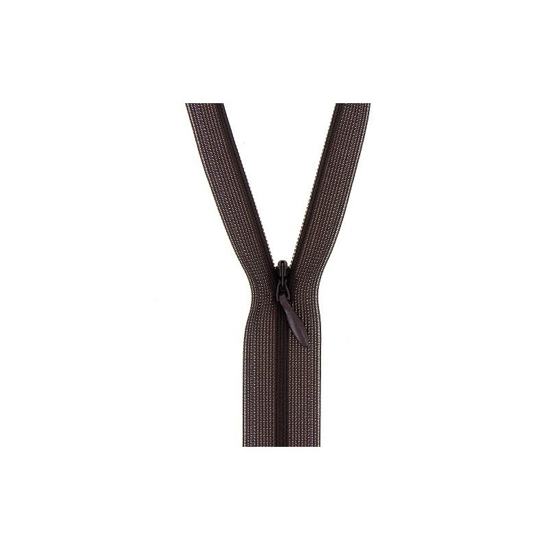 Mercerie - Fermeture éclair invisible marron