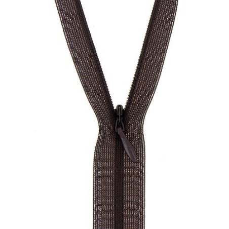 Mercerie - Fermeture éclair invisible marron