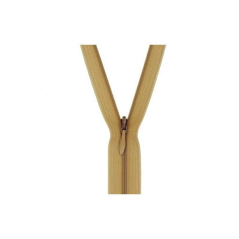 Mercerie - Fermeture éclair invisible beige