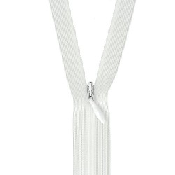 Mercerie - Fermeture éclair invisible blanche