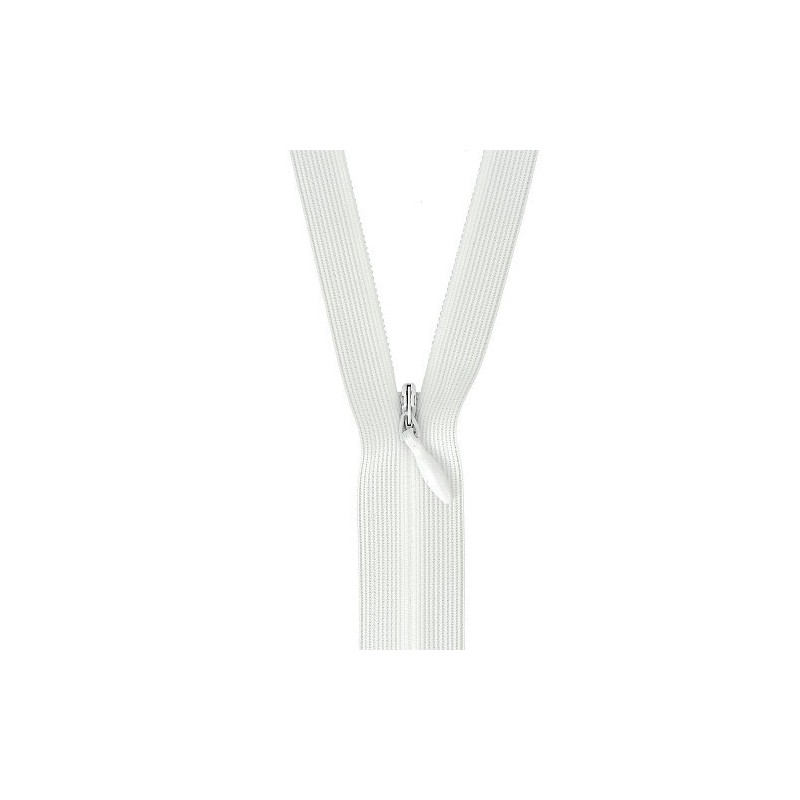Mercerie - Fermeture éclair invisible blanche