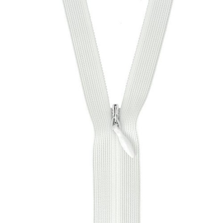 Mercerie - Fermeture éclair invisible blanche