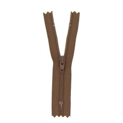 Fermeture éclair marron non séparable