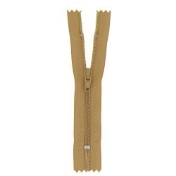 Fermeture a glissiere ocre