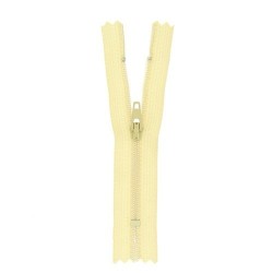 Fermeture a glissiere jaune pâle