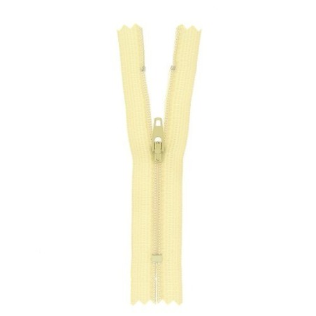 Fermeture a glissiere jaune pâle