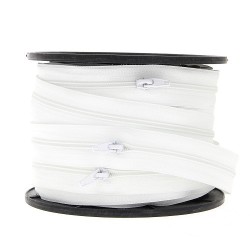 Fermeture a glissiere au metre blanche