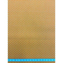 Coton 150 - Pois blancs sur orange