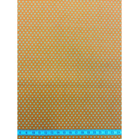 Coton 150 - Pois blancs sur orange
