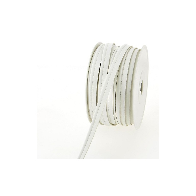 Passepoil simili cuir blanc 10mm