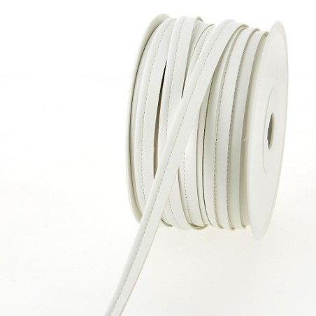 Passepoil simili cuir blanc 10mm