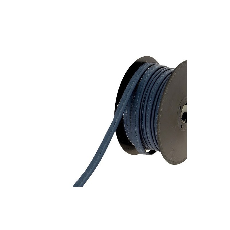 Passepoil simili cuir bleu marine 10mm