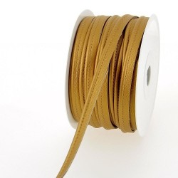 Mercerie - Passepoil simili cuir doré 10mm