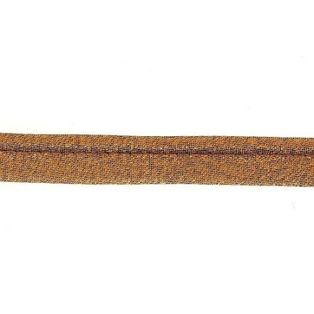 Mercerie - Passepoil métallisé 15mm cuivre