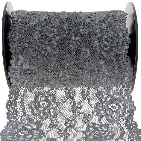 Mercerie - Dentelle nylon extensible 165mm grise