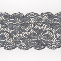 Mercerie - Dentelle nylon extensible 65mm grise