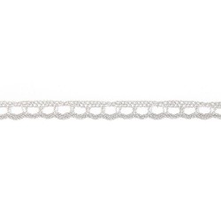 Mercerie - Dentelle coton grise 10mm