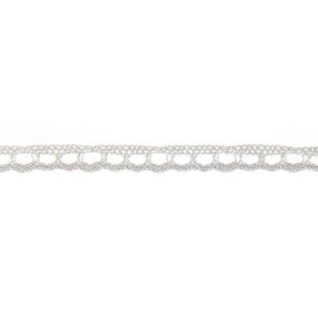 Mercerie - Dentelle coton grise 10mm