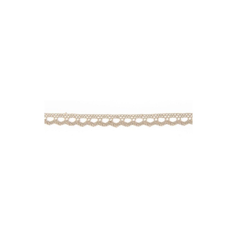 Mercerie - Dentelle coton beige 10mm
