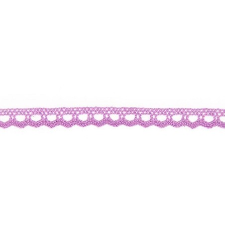 Mercerie - Dentelle coton parme 10mm