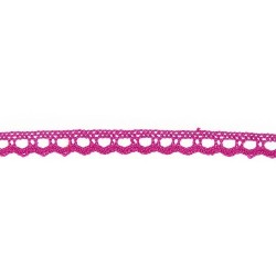 Mercerie - Dentelle coton rose fuschia 10mm