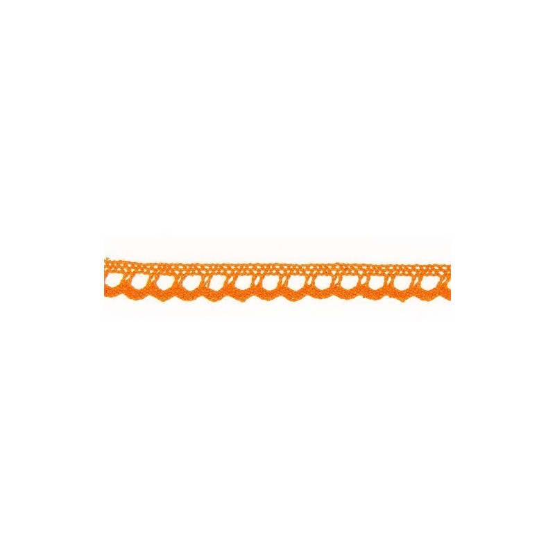 Mercerie - Dentelle coton orange 10mm