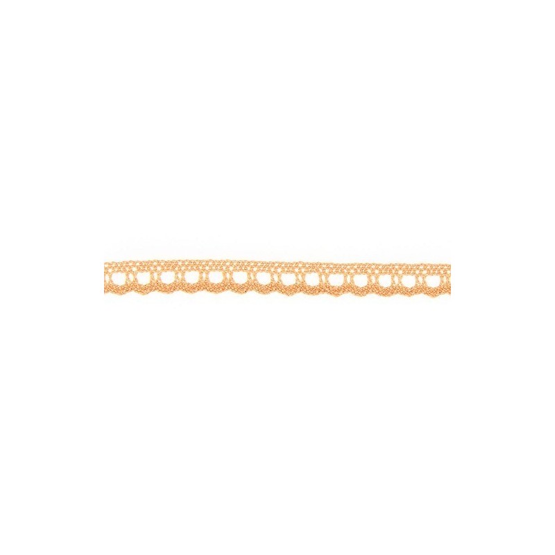 Mercerie - Dentelle coton orange pastel 10mm
