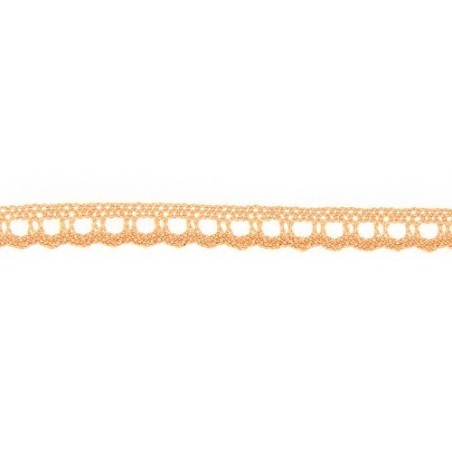 Mercerie - Dentelle coton orange pastel 10mm